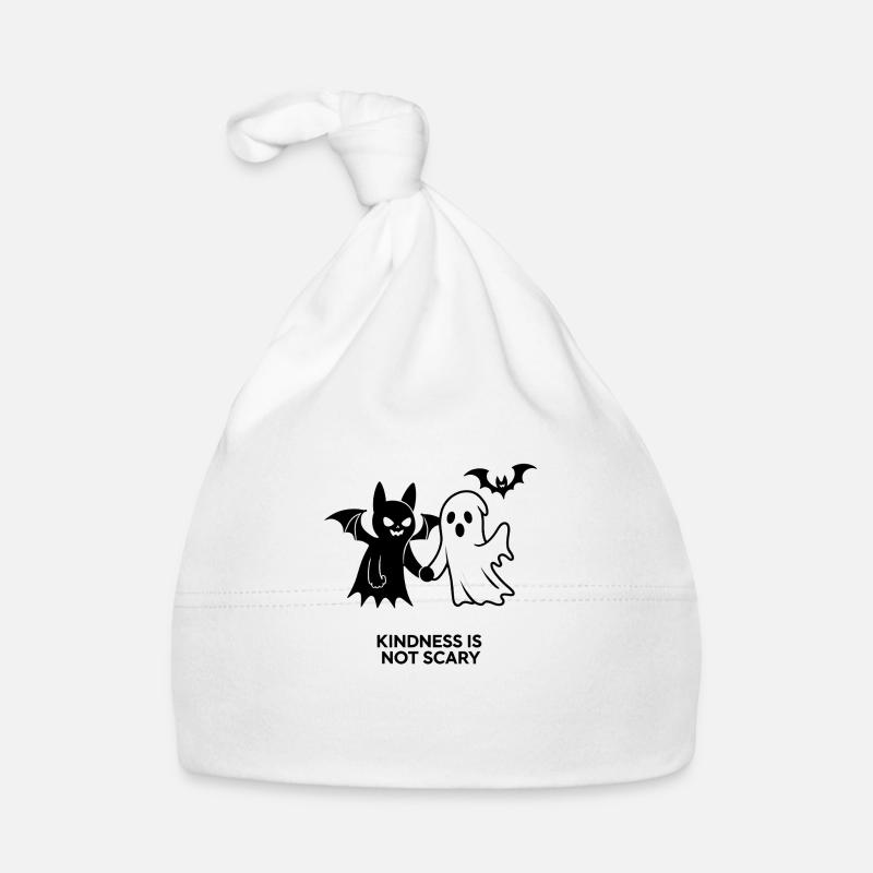 Kindness Is Not Scary – Ghost & Bat Organic Baby Cap