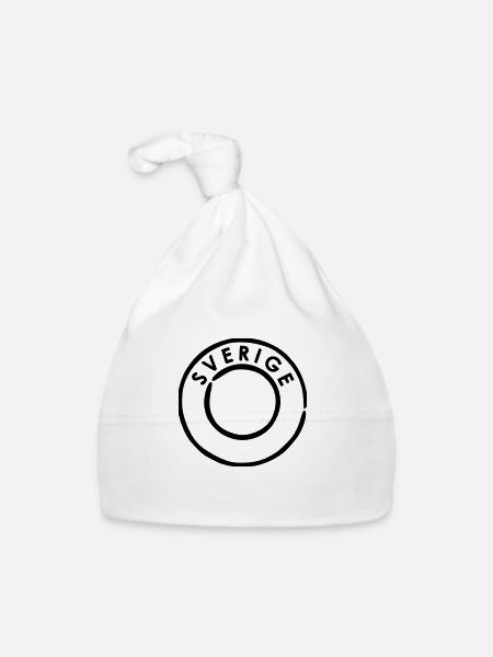 Sverige - Sweden Postmark - Organic Baby Cap - white - Front