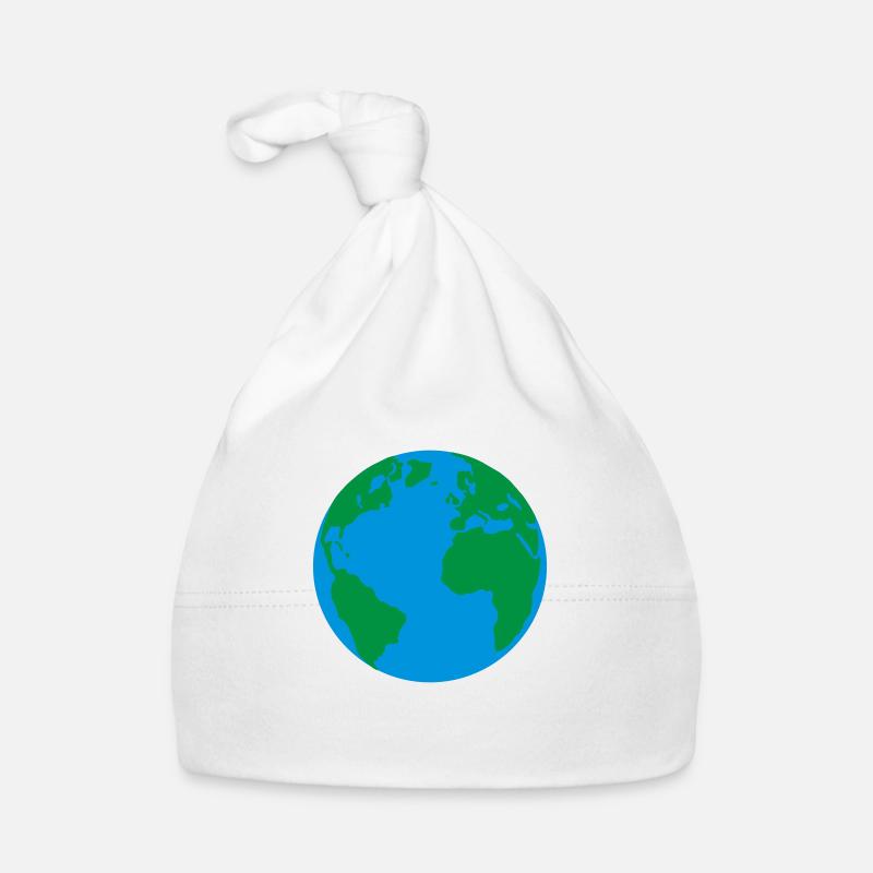 La terre, globe, monde Bonnet bio Bébé