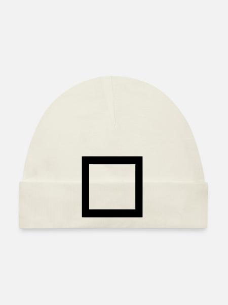 rechteck - Organic Baby Cap - white - Front
