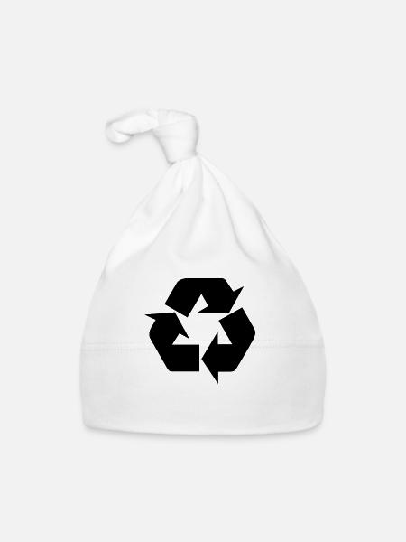 Recycler - Bonnet bio Bébé - blanc - Devant