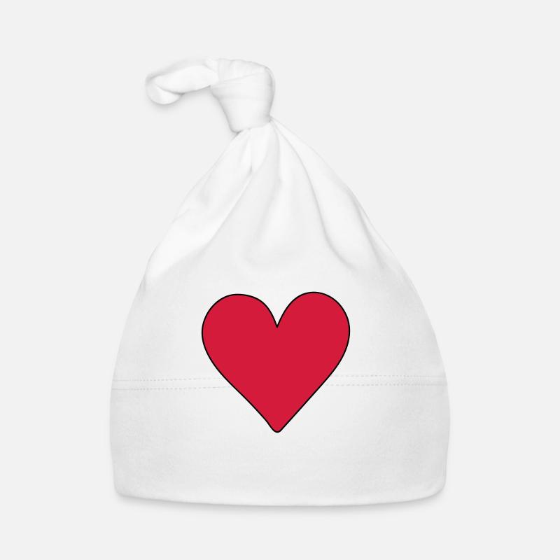 herz rot Baby Bio-Mütze