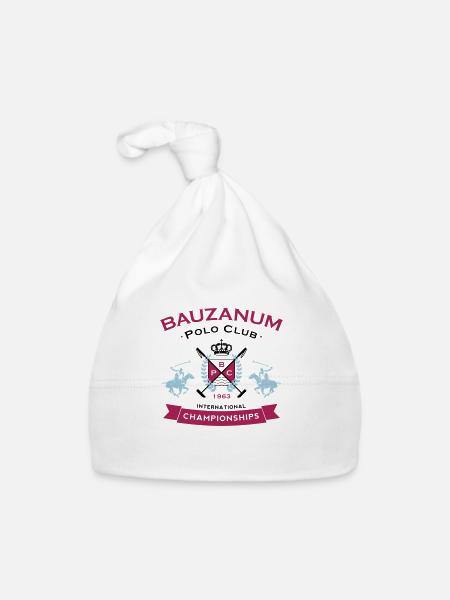 BAUZANUM POLO CLUB - Baby Bio-Mütze - Weiß - Vorne