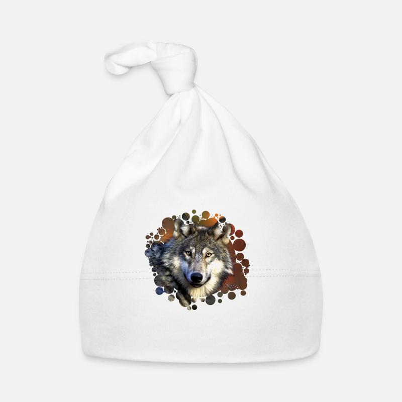 Wolfsgesicht Baby Bio-Mütze