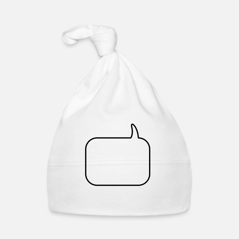 Text Balloon (square 1col Organic Baby Cap
