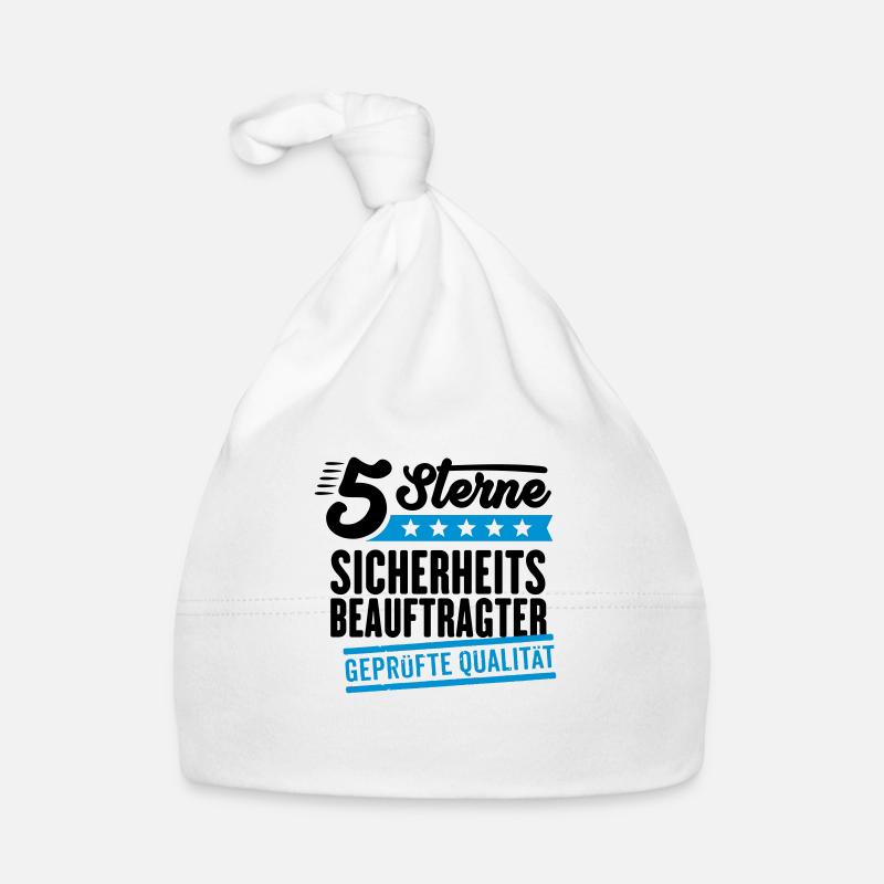 5Sterne Sicherheitsbeauftragter - Baby Bio-Mütze - Weiß