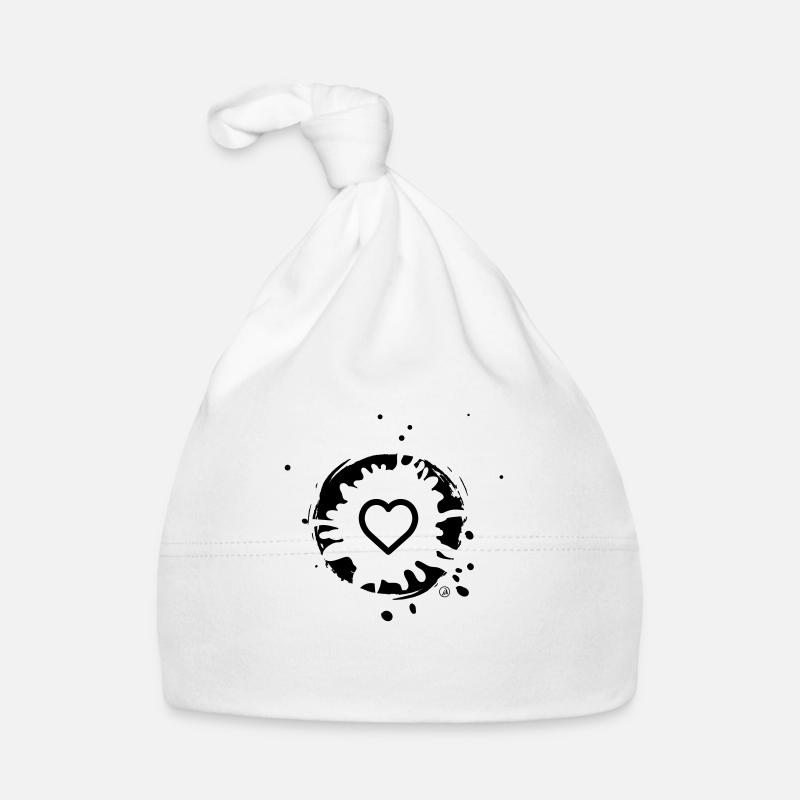 Herz und Schlamm - Baby Bio-Mütze - Weiß