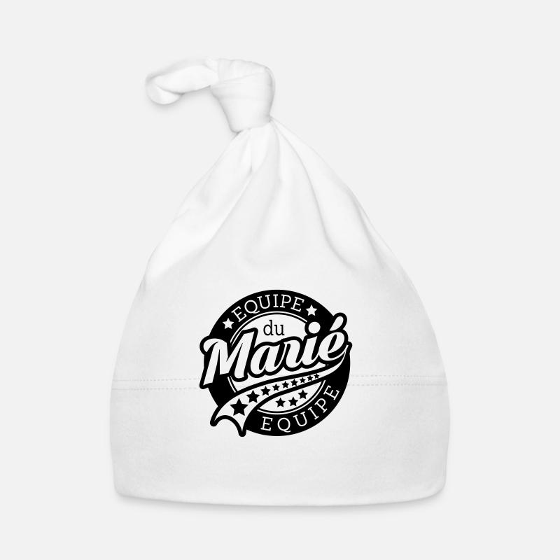 équipe du marié (vers.5) - Bonnet bio Bébé - blanc
