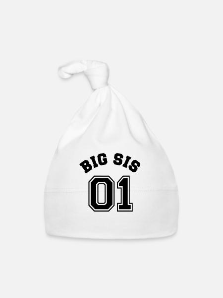 Big Sis 01 - Big Sister - Bonnet bio Bébé - blanc - Devant