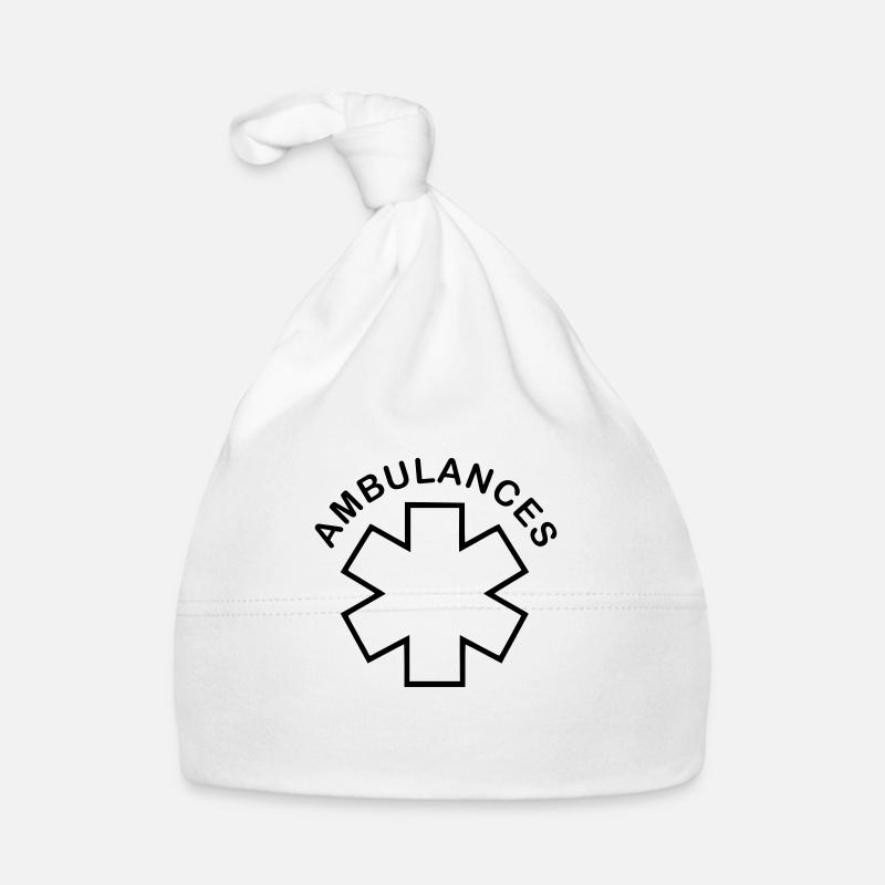 ambulances entreprise logo - Bonnet bio Bébé - blanc