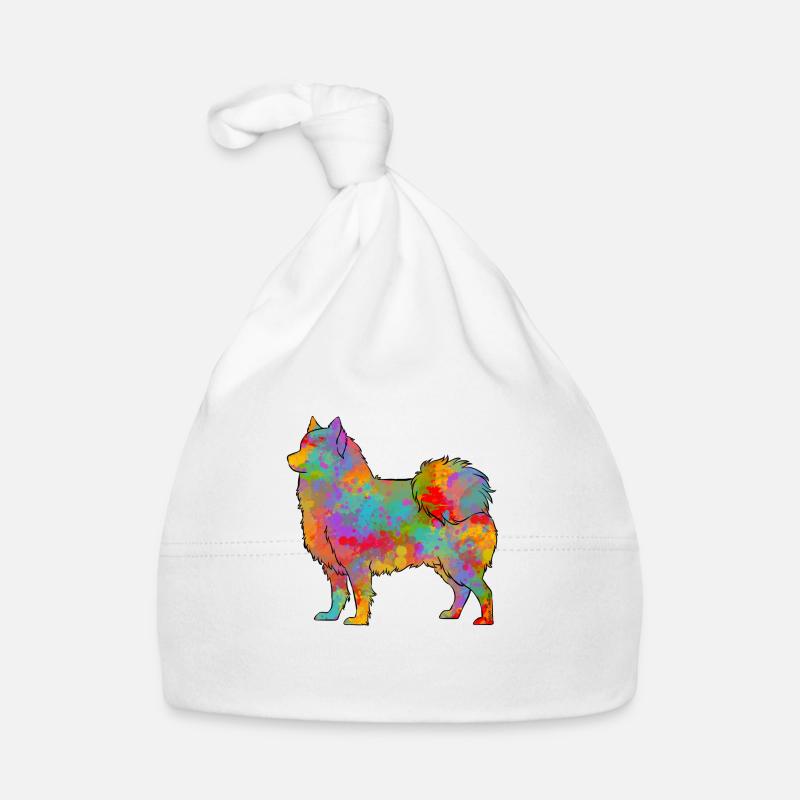 Finnois de Laponie Multicolore - Bonnet bio Bébé - blanc