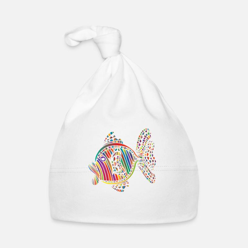 Fisch abstrakt Baby Bio-Mütze