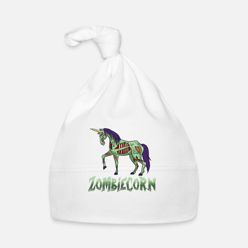 Halloween Einhorn untot Zombie lustig Geschenk Baby Bio-Mütze