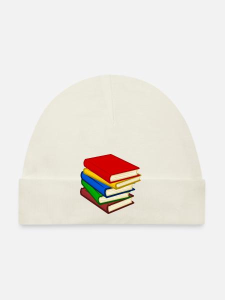 livres - Bonnet bio Bébé - blanc - Devant