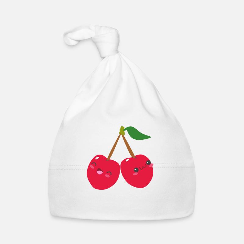 Sweet cherry - Sweet cherry with cute face Organic Baby Cap