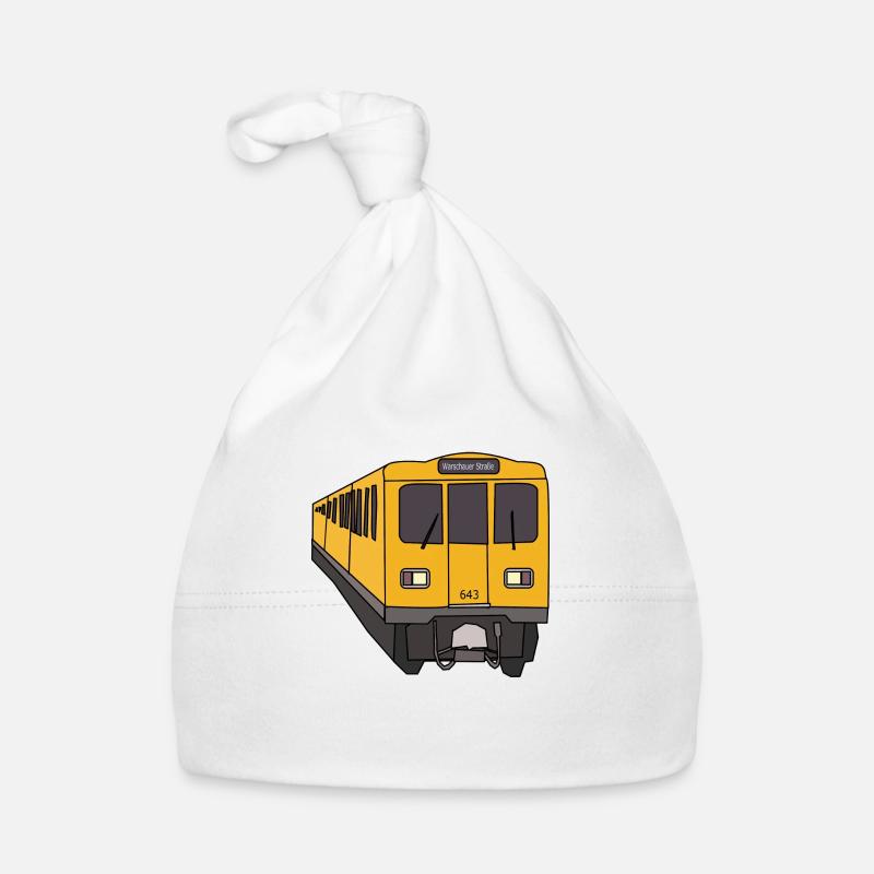 U1 U-Bahn - Baby Bio-Mütze - Weiß