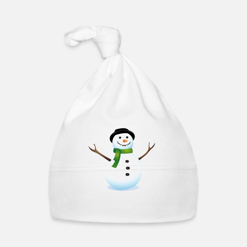 Schneemann Baby Bio-Mütze