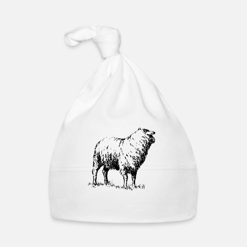 mouton - Bonnet bio Bébé - blanc
