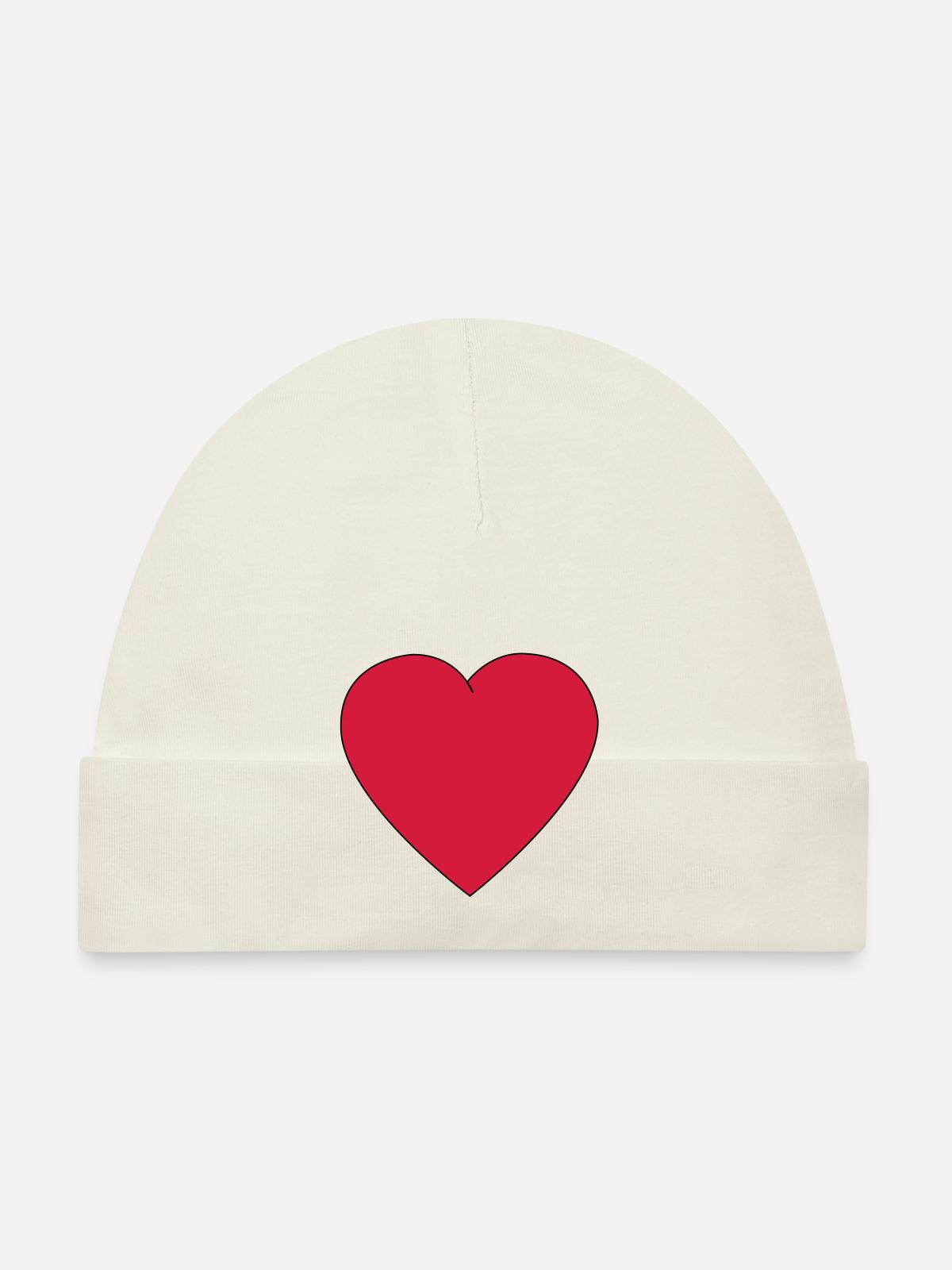 i love - Bonnet bio Bébé - blanc - Devant