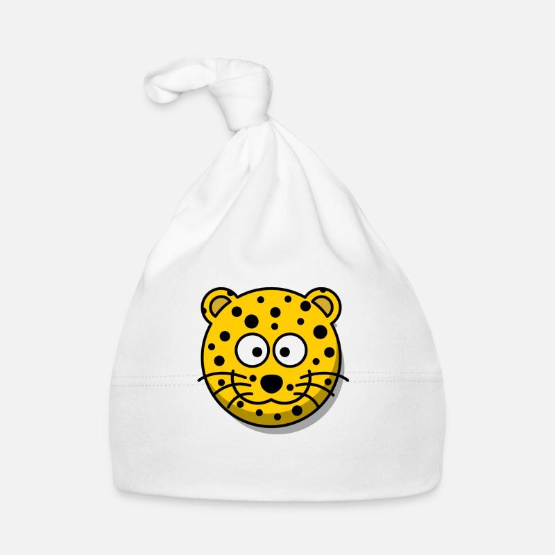 Leopard - Baby Bio-Mütze - Weiß
