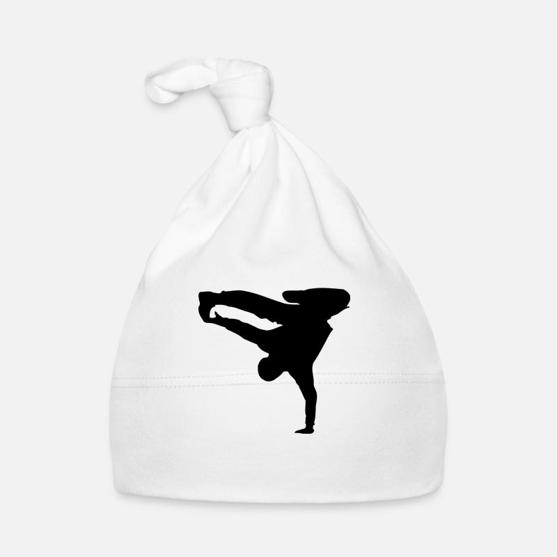 Breakdancer Silhouette Baby Bio-Mütze