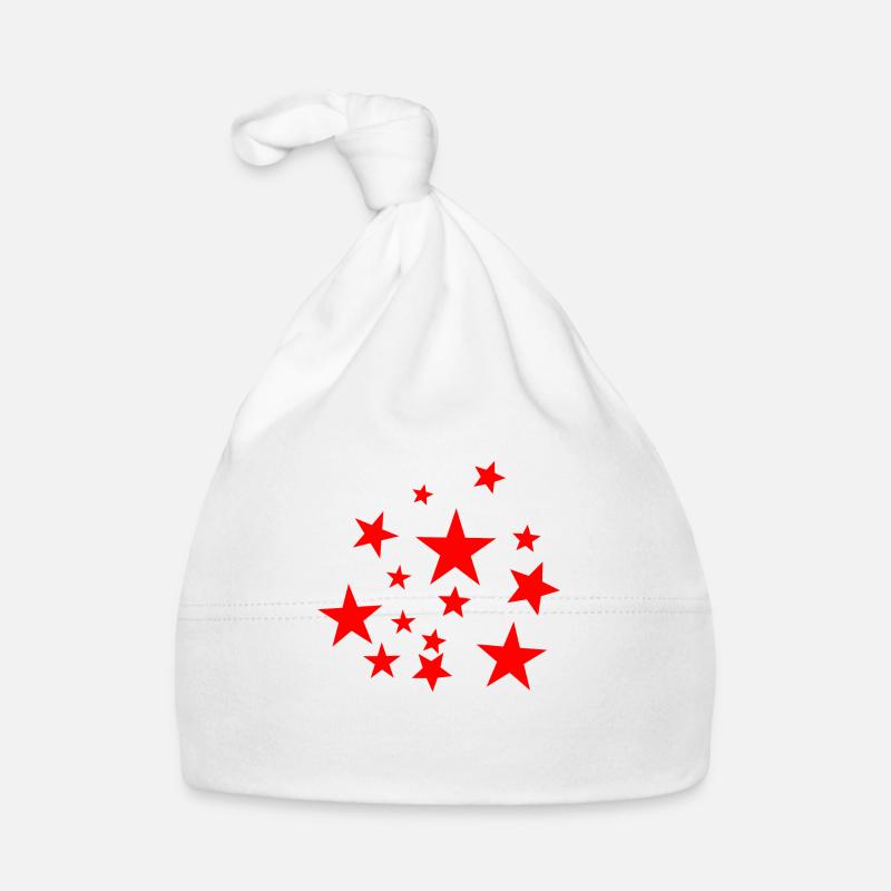 Roter Stern,Stern,Sterne,rot, Baby Bio-Mütze