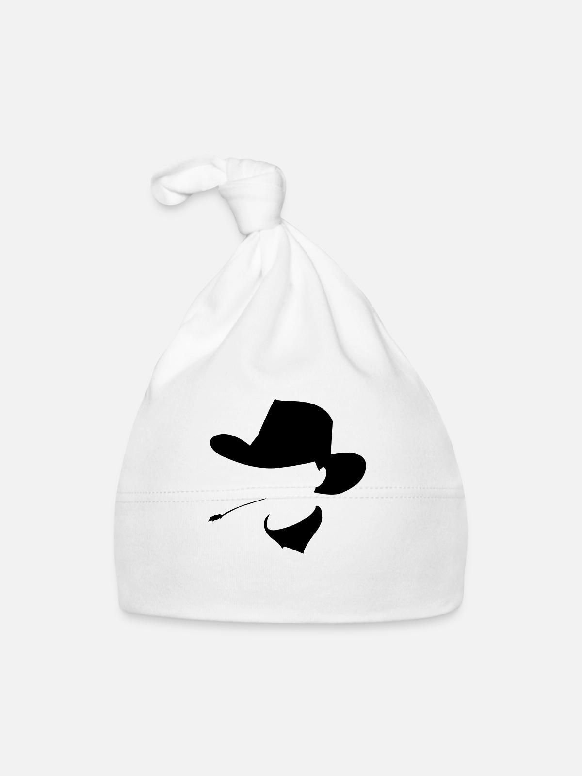 cowboys - Bonnet bio Bébé - blanc - Devant