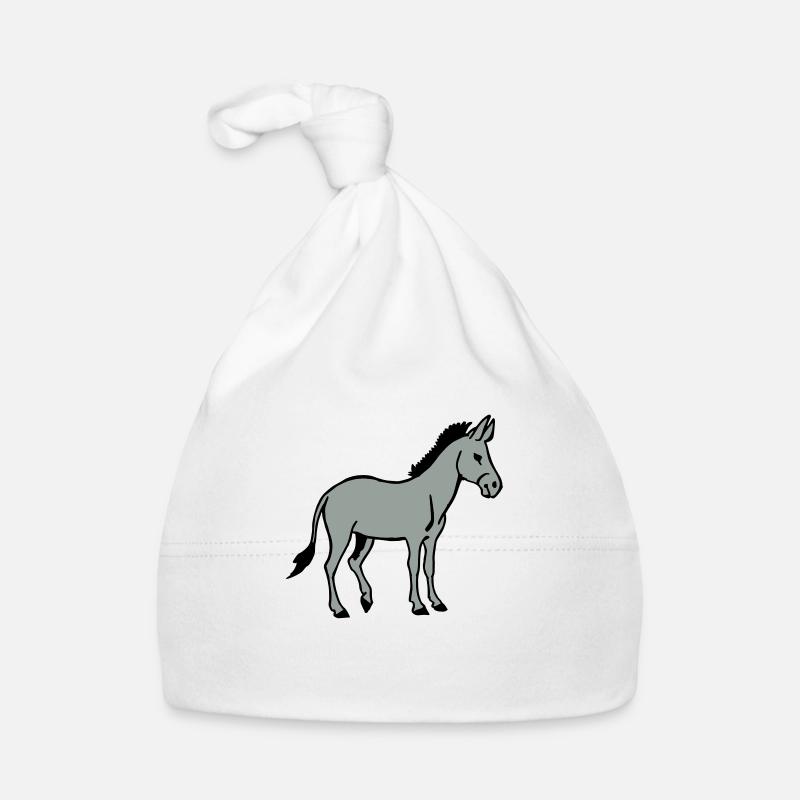 Âne - Bonnet bio Bébé - blanc