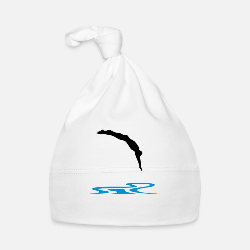 nager, nageur - Bonnet bio Bébé - blanc