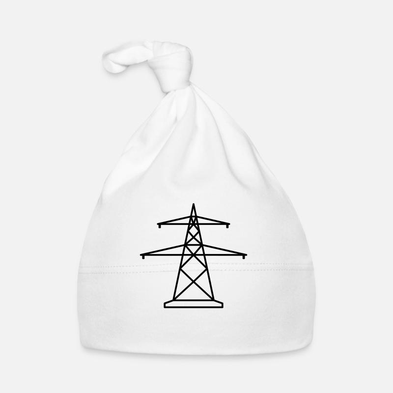 strom mast strommast elektro leitung starkstrom ge Baby Bio-Mütze