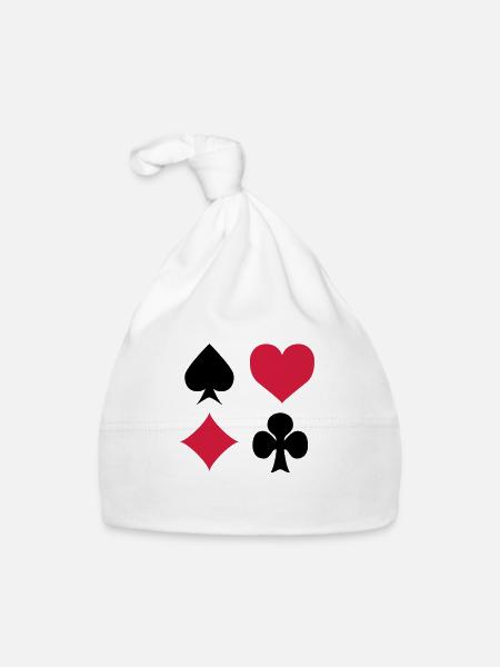 love_jeu_carte - Organic Baby Cap - white - Front