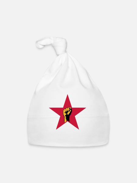 revolution star - Organic Baby Cap - white - Front