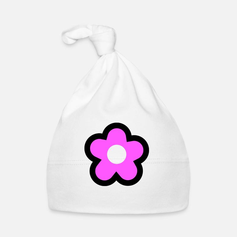 emoji fleur rose.png - Bonnet bio Bébé - blanc