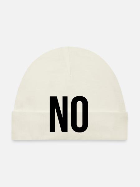 no - Bonnet bio Bébé - blanc - Devant