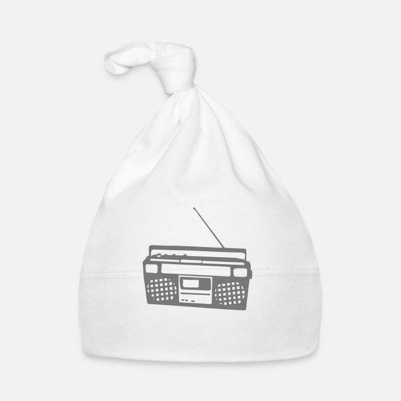 old radio cassette 8 Organic Baby Cap
