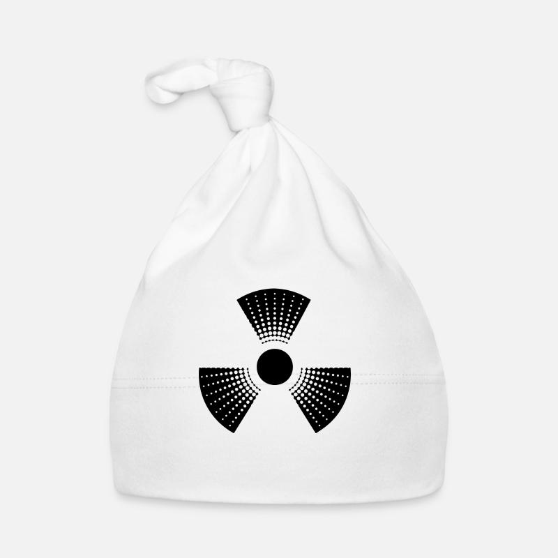 atom symbol radioactive atomic sign danger eight Organic Baby Cap