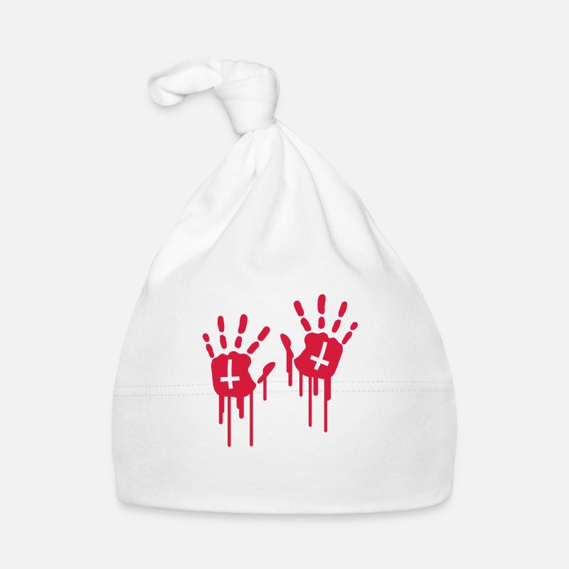 Bloody Handprints Organic Baby Cap