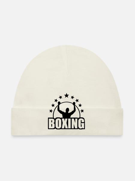 boxing - Baby Bio-Mütze - Weiß - Vorne