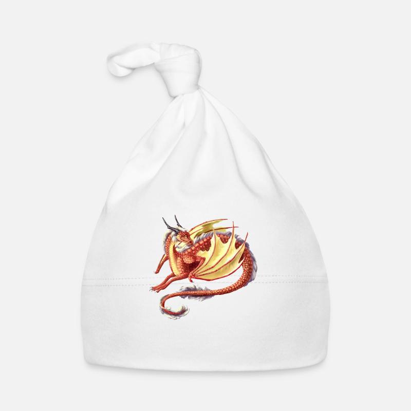 red pretty dragon Baby Bio-Mütze