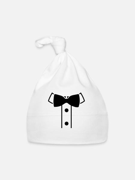 fliege_f1 - Bonnet bio Bébé - blanc - Devant