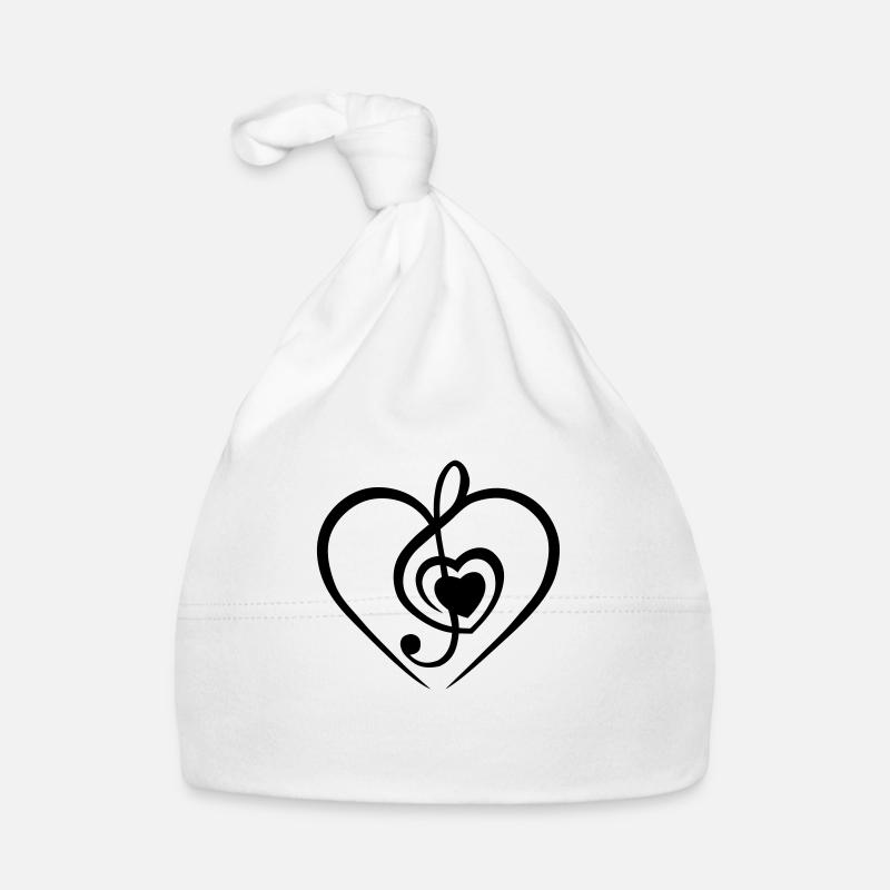 Note Heart Music Organic Baby Cap