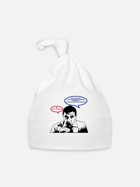 si y'en a aussi lino ventura - Bonnet bio Bébé - blanc - Devant