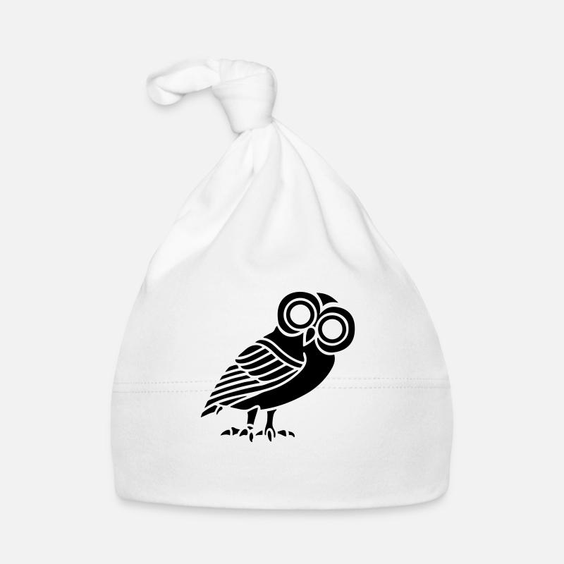 owl athena bird symbol mythological wisdom Organic Baby Cap