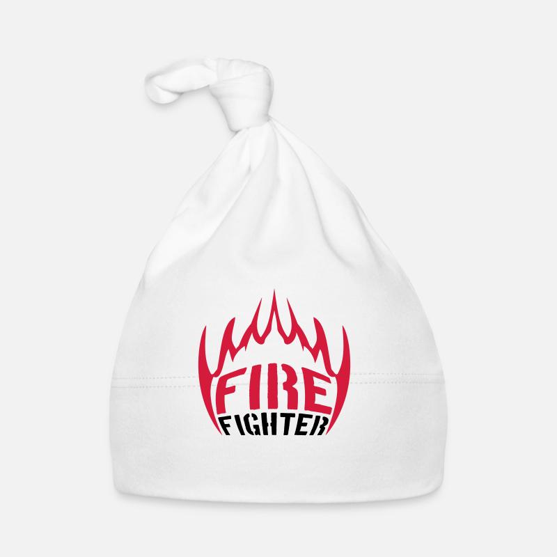 Fire flames firefighter Organic Baby Cap