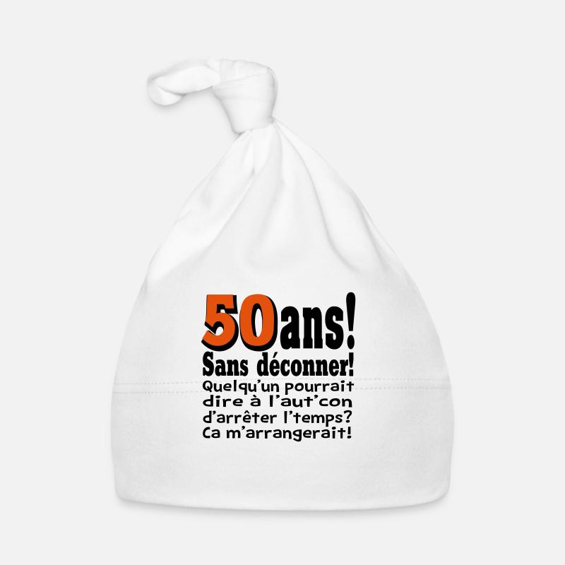 VISUEL,MOTIF POUR ANNIVERSAIRE SANS DEC Bonnet bio Bébé