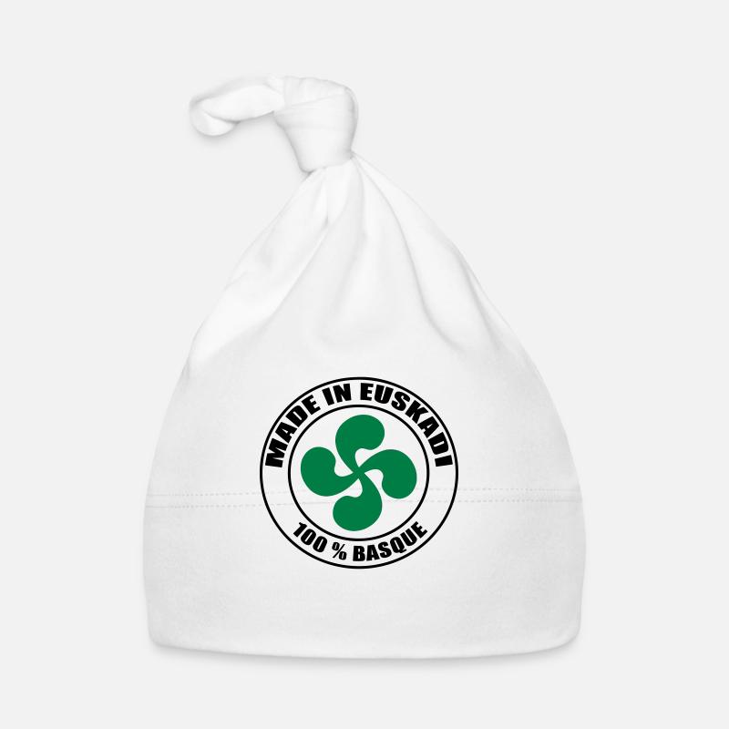 Made in Euskadi lauburu - Bonnet bio Bébé - blanc