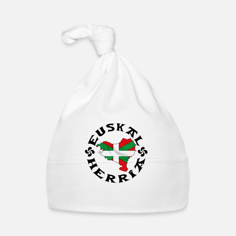 Euskal Herria - Pays Basque - Bonnet bio Bébé - blanc