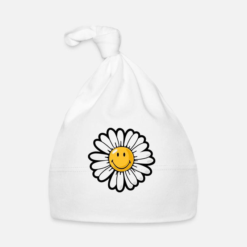 Smiley daisy Baby Bio-Mütze
