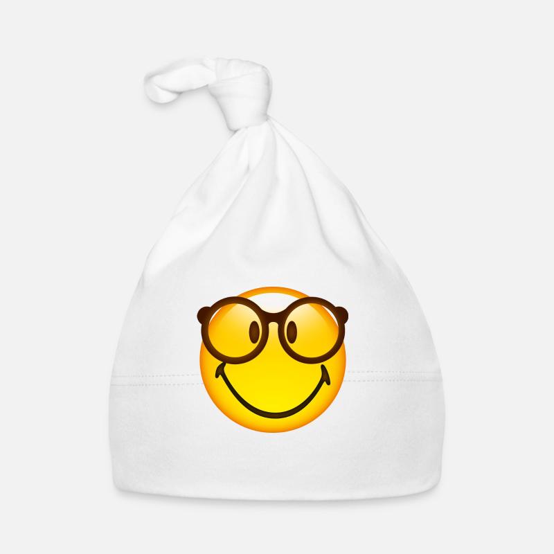 Smiley Glossy Nerd Organic Baby Cap