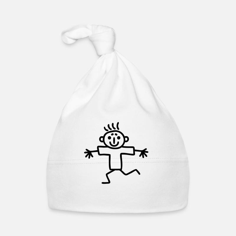 Strichmännchen Läufer Baby Bio-Mütze